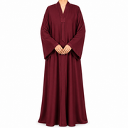 Elegant Belted Open Front Abaya