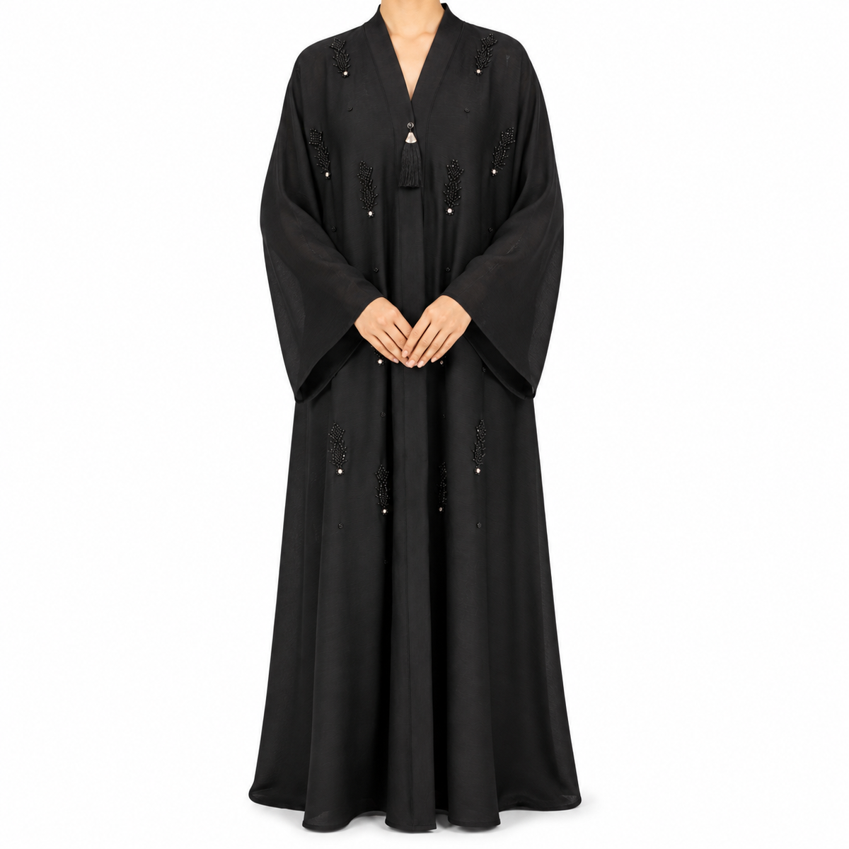 Embroidered Floral Detail Abaya