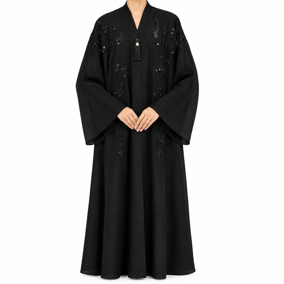 Floral Embroidered Statement Abaya
