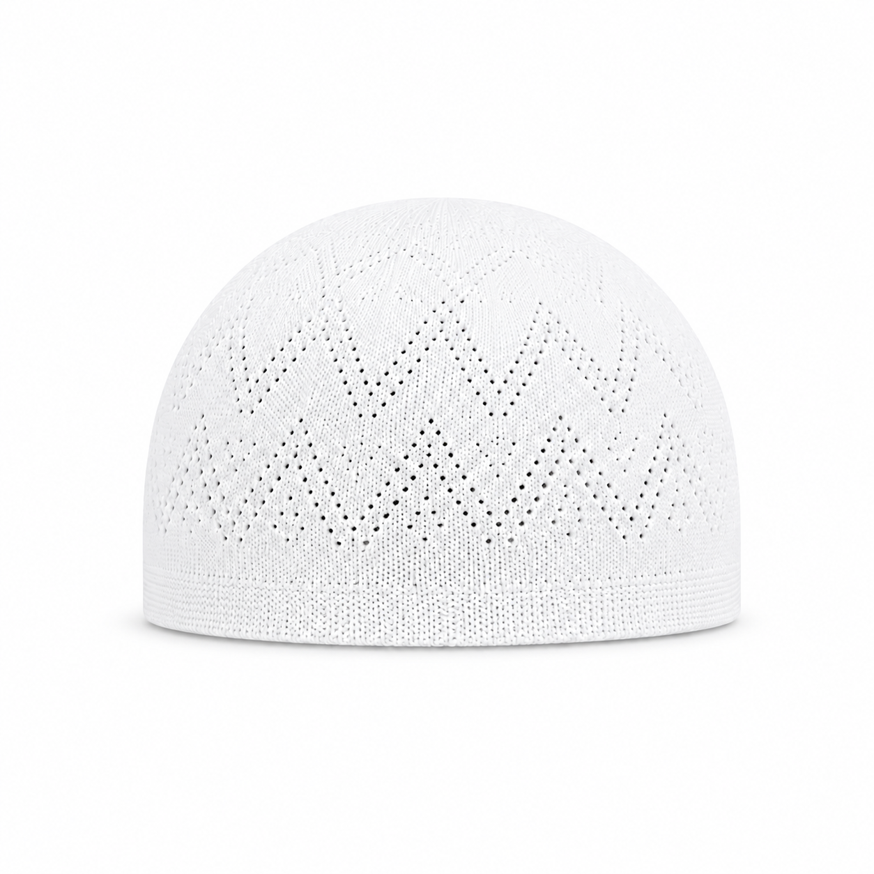 Premium White Nida Prayer Cap for Hajj & Umrah