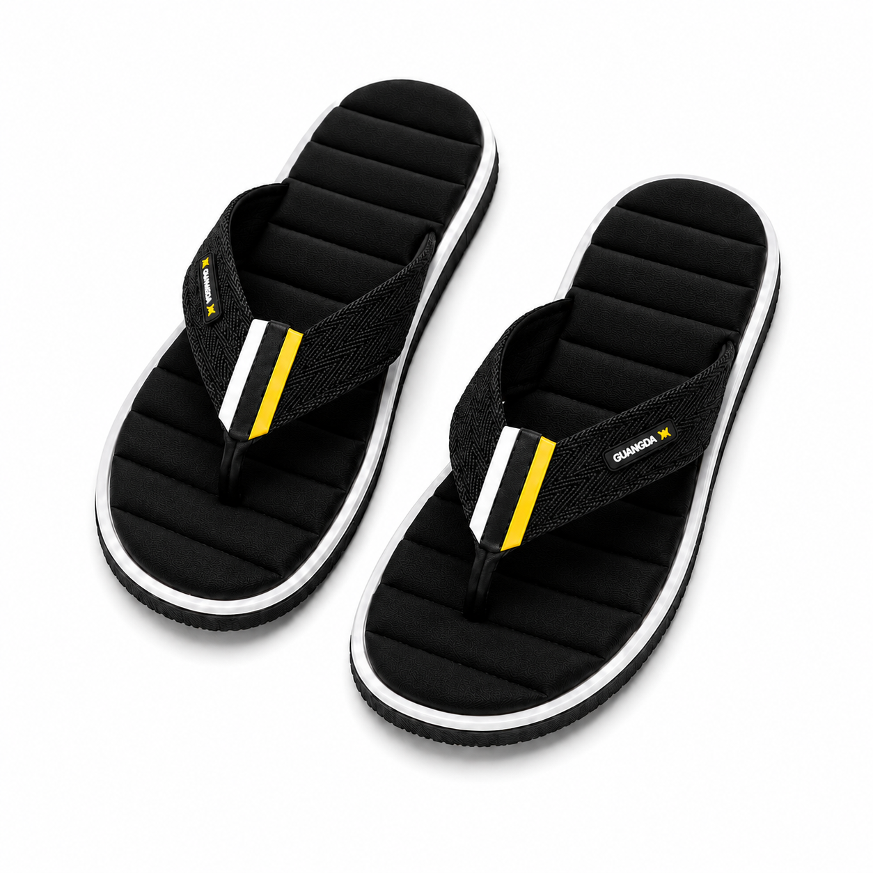 Premium Black Cushioned Travel Chappal