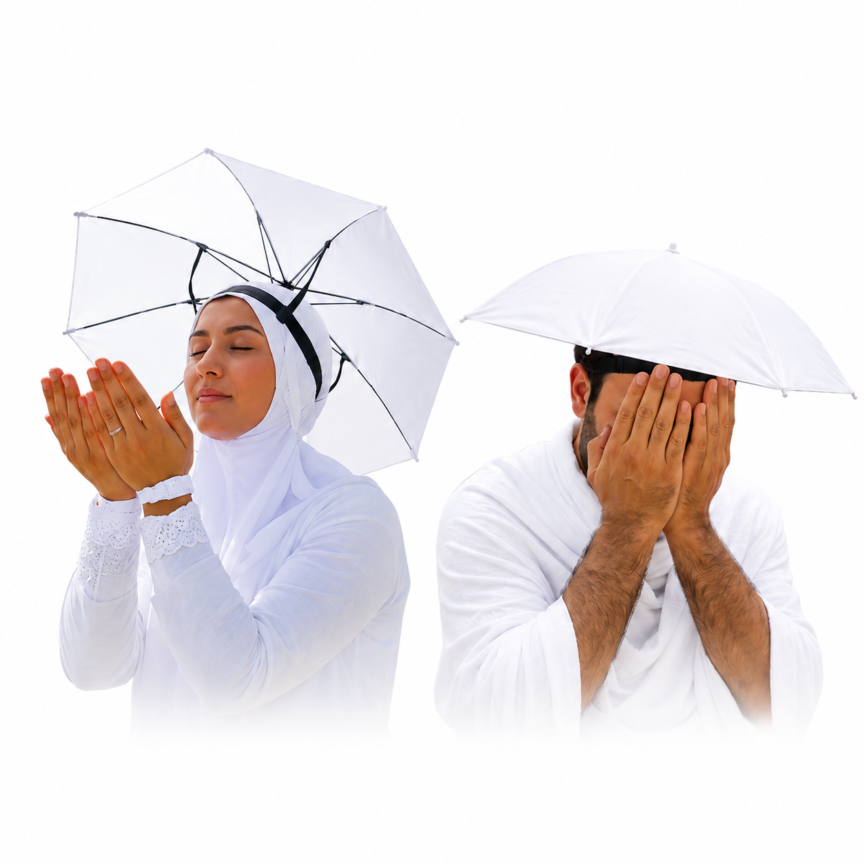 ands-Free Hat Umbrella for Hajj & Umrah