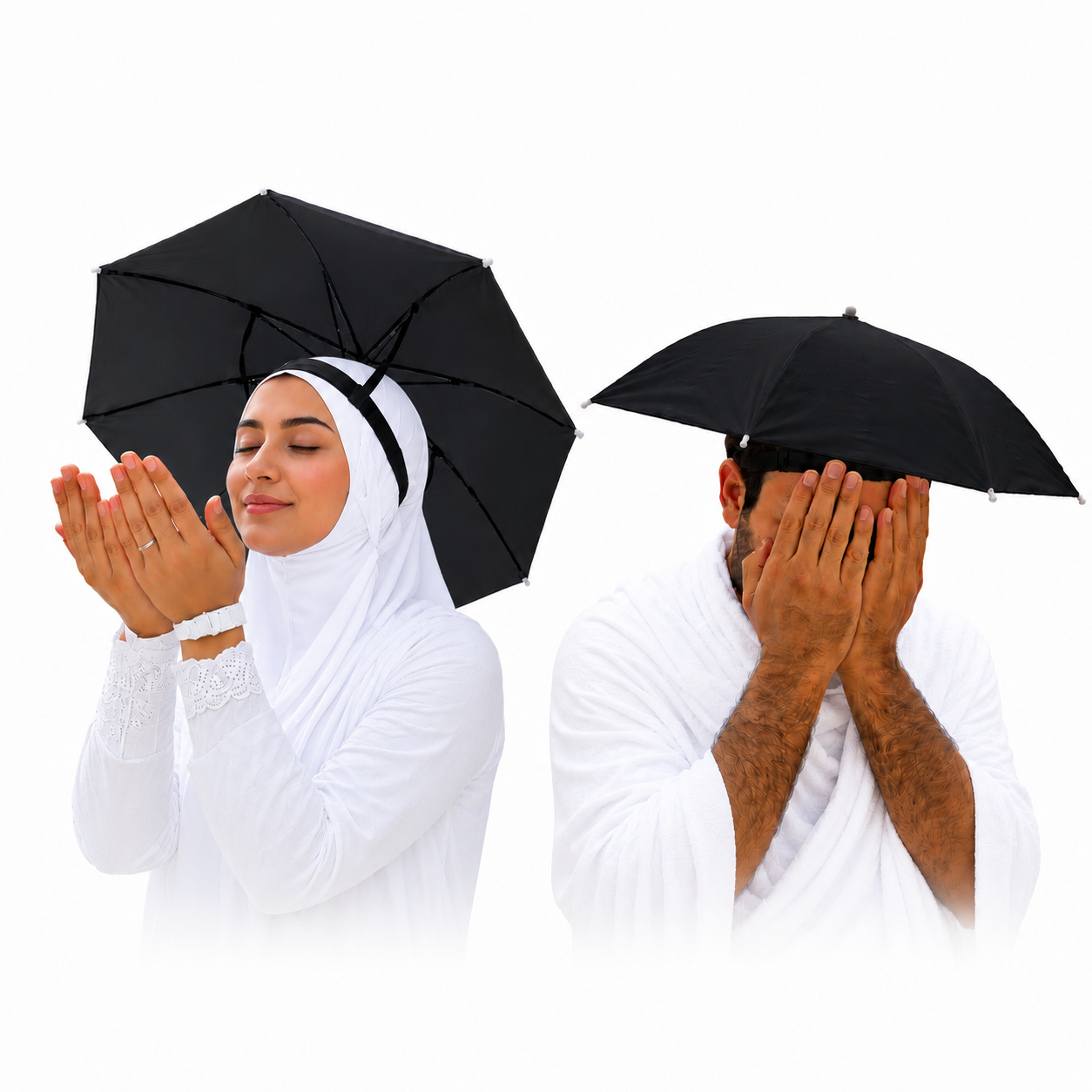 Bkack Hat Umbrella for Hajj & Umrah