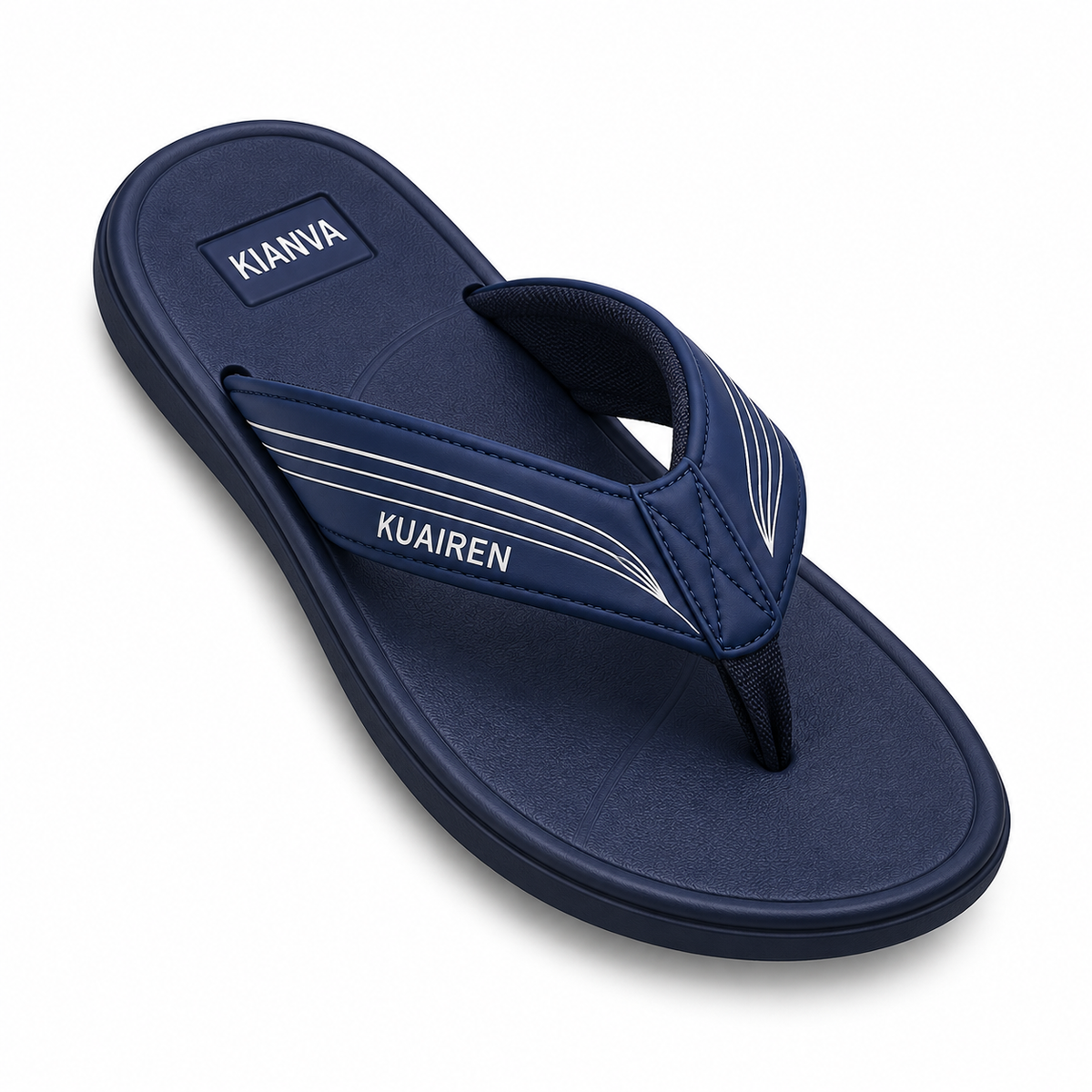 KUAIREN Men’s Navy Blue Comfort Flip Flops