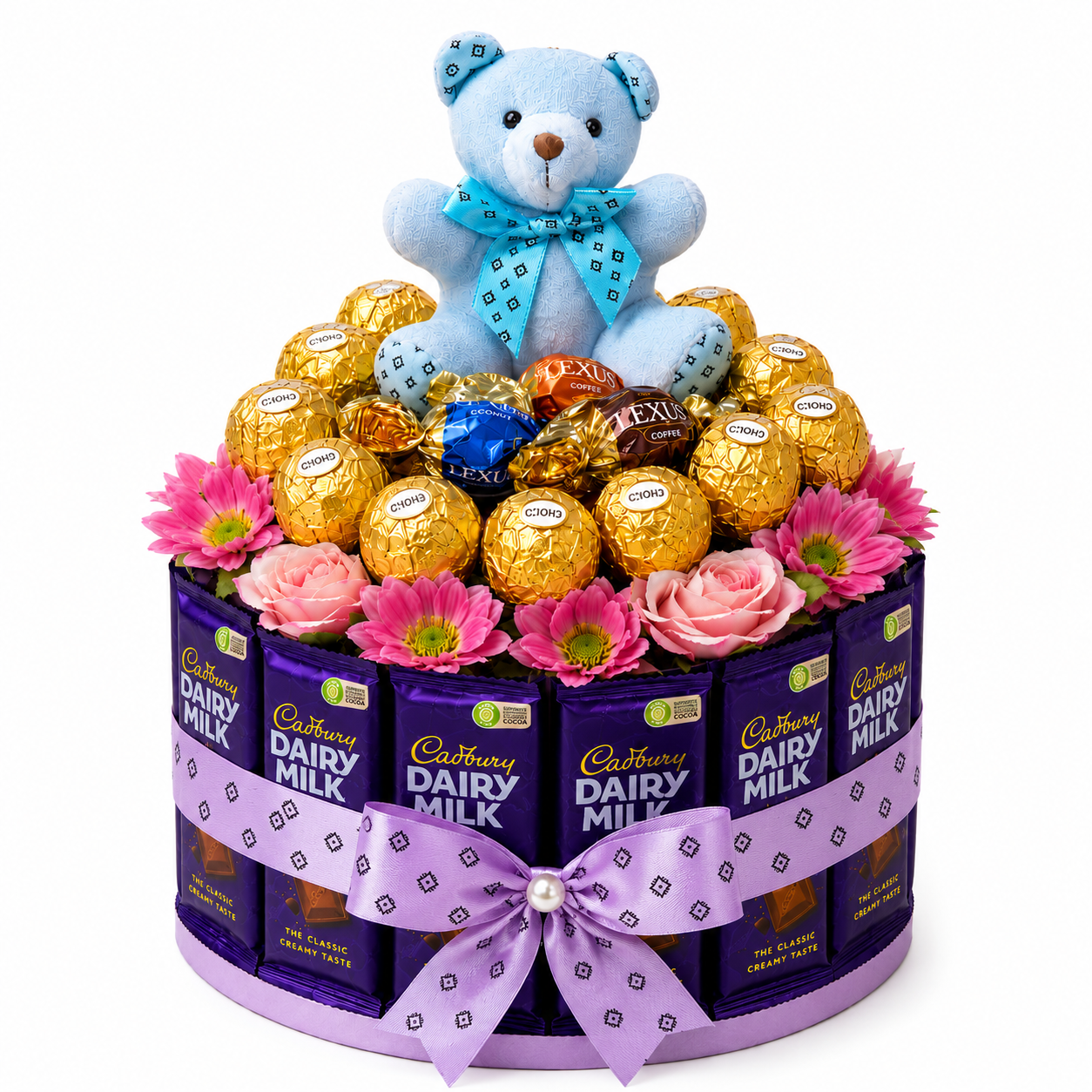 Luxury Teddy Chocolate Gift Basket