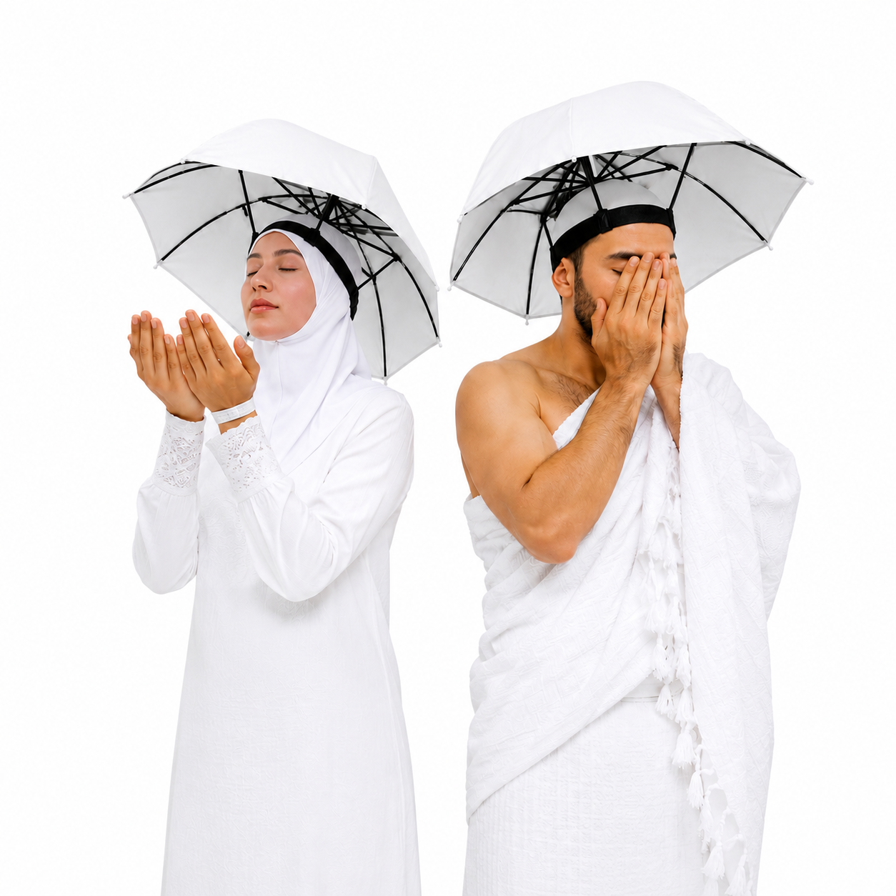 ands-Free Hat Umbrella for Hajj & Umrah
