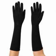 Ladies Long Black Full-Arm Gloves