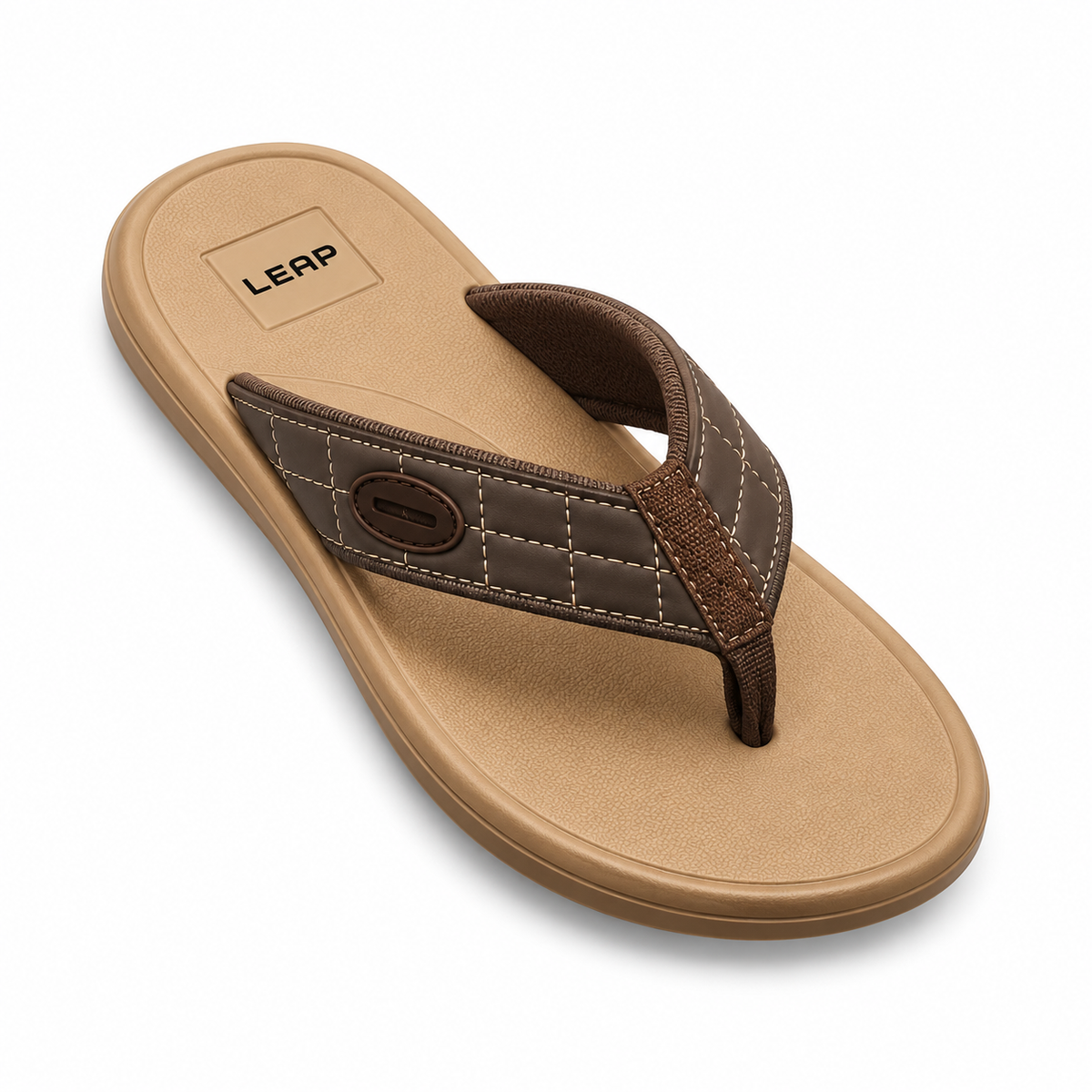 LEAP Men’s Brown Comfort Flip Flops