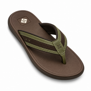 Men’s Brown & Olive Green Casual Flip Flops